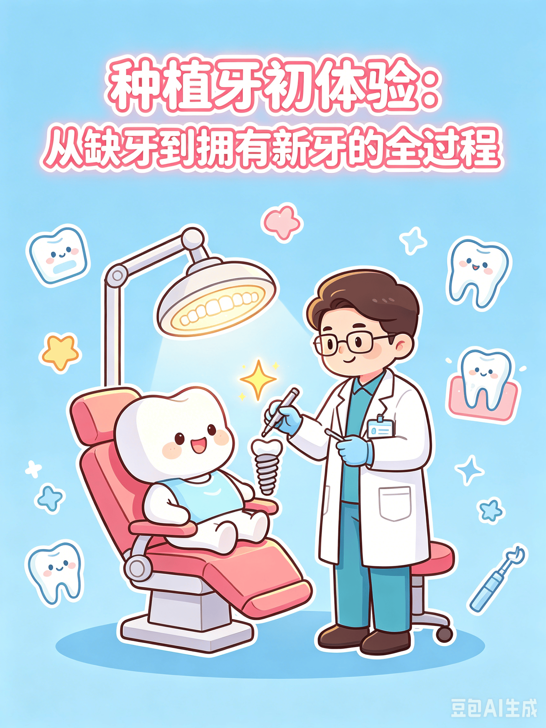 种植牙初体验：从缺牙到拥有新牙的全过程案例图片 1