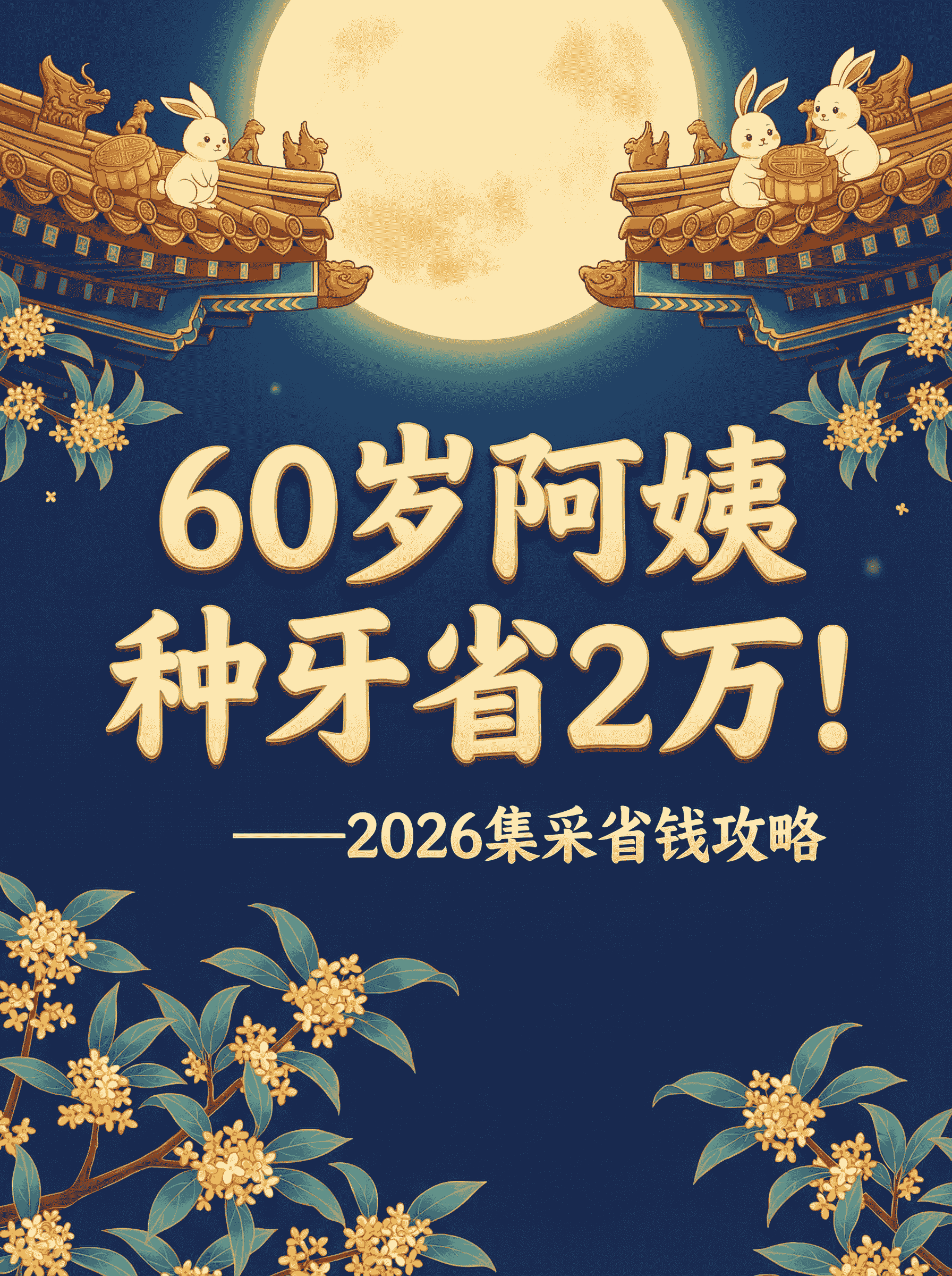 60岁阿姨半口种植牙齿，省了2万块！案例图片 1