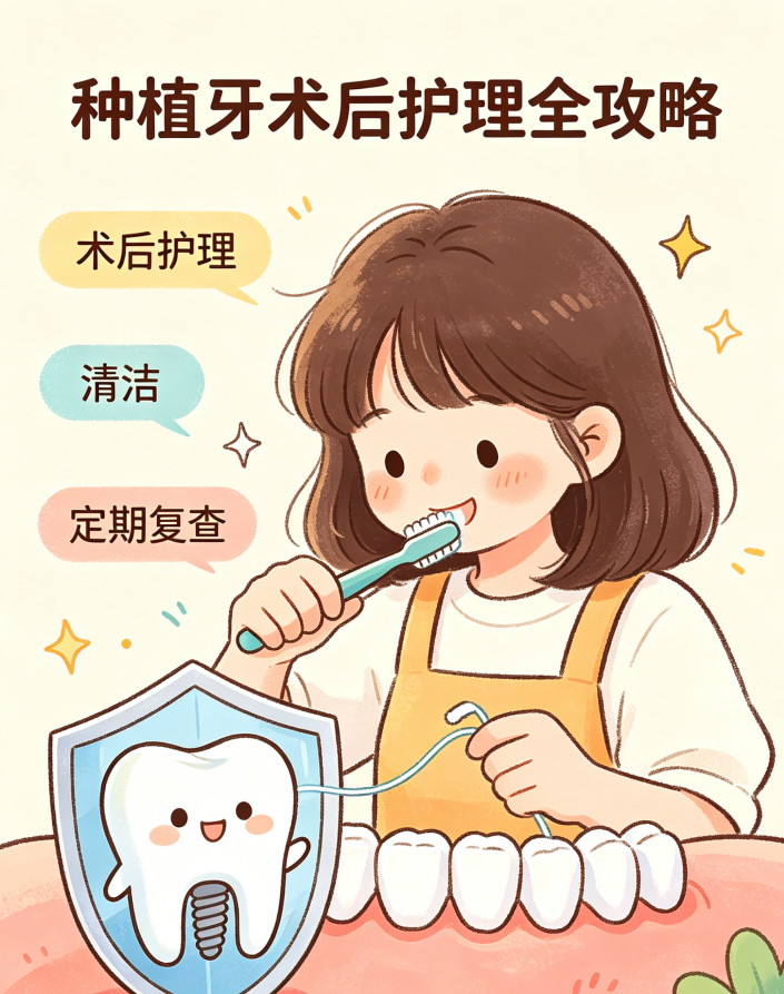 种植牙术后护理全攻略！这样做用 20 年 +