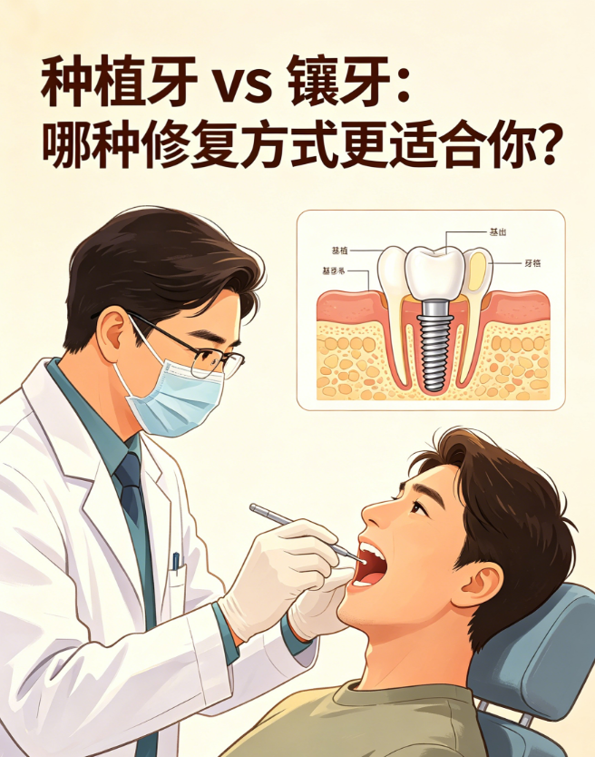 种植牙 vs 镶牙：哪种修复方式更适合你？ 🤔案例图片 1