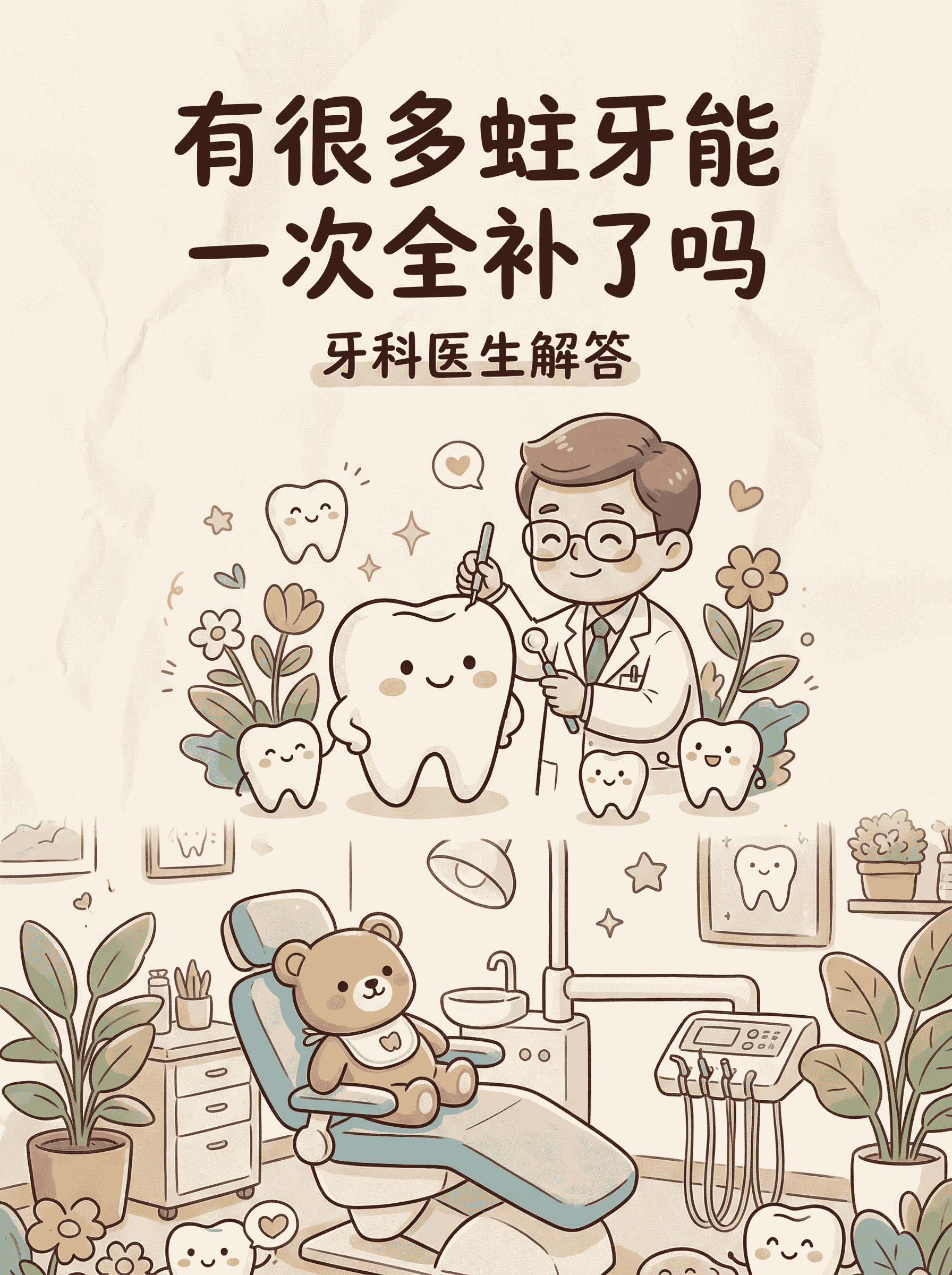 有很多蛀牙能一次全补了吗