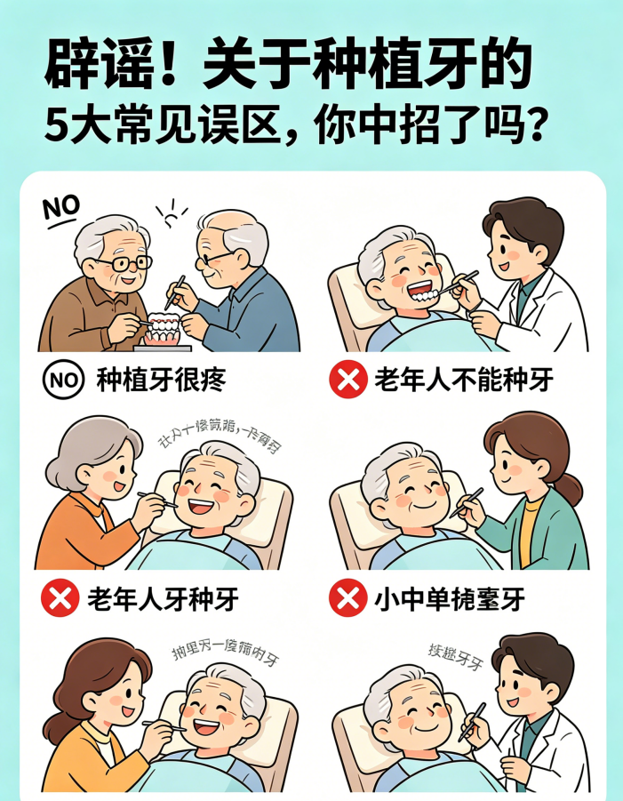 辟谣！关于种植牙的 5 大常见误区，你中招了吗？ ❌案例图片 1