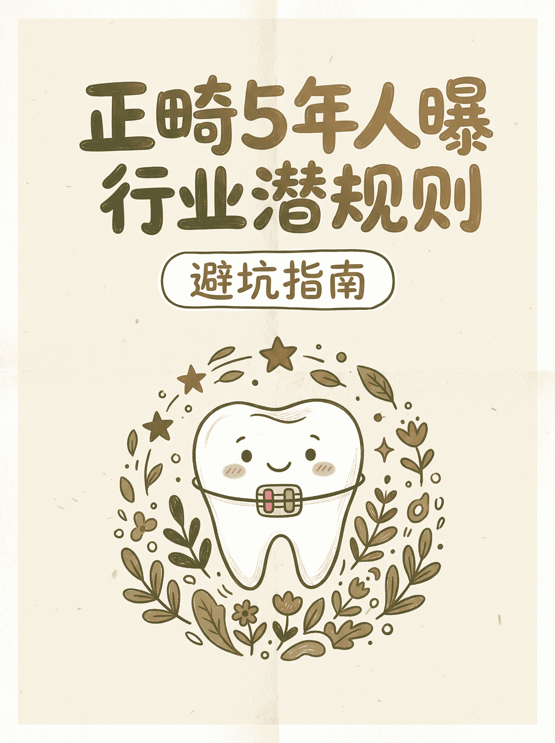 5年业内人说的正畸很恶心的潜规则