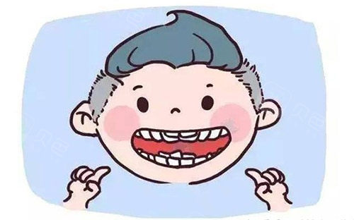 儿童牙齿矫正漫画示意图