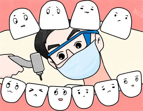 牙齿矫正卡通图