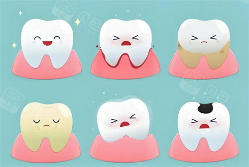 健康牙齿与不健康牙齿的状态