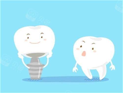 种植牙和健康牙对比