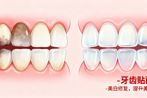 牙齿贴面前后对比图展示