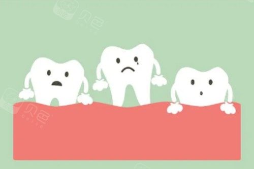 牙齿松动卡通图