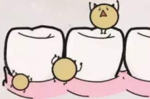 牙齿有细菌卡通图