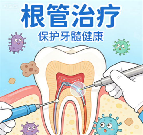 根管治疗卡通图